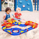 Playset Acquatico per Bambini 78 Pezzi 123x111x7 cm con Acqua e Sabbia Blu e Rosso