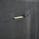 Poltrona Alzapersona Elettrica 1 Motore 68x87x104 cm in Tessuto Effetto Lino Nero