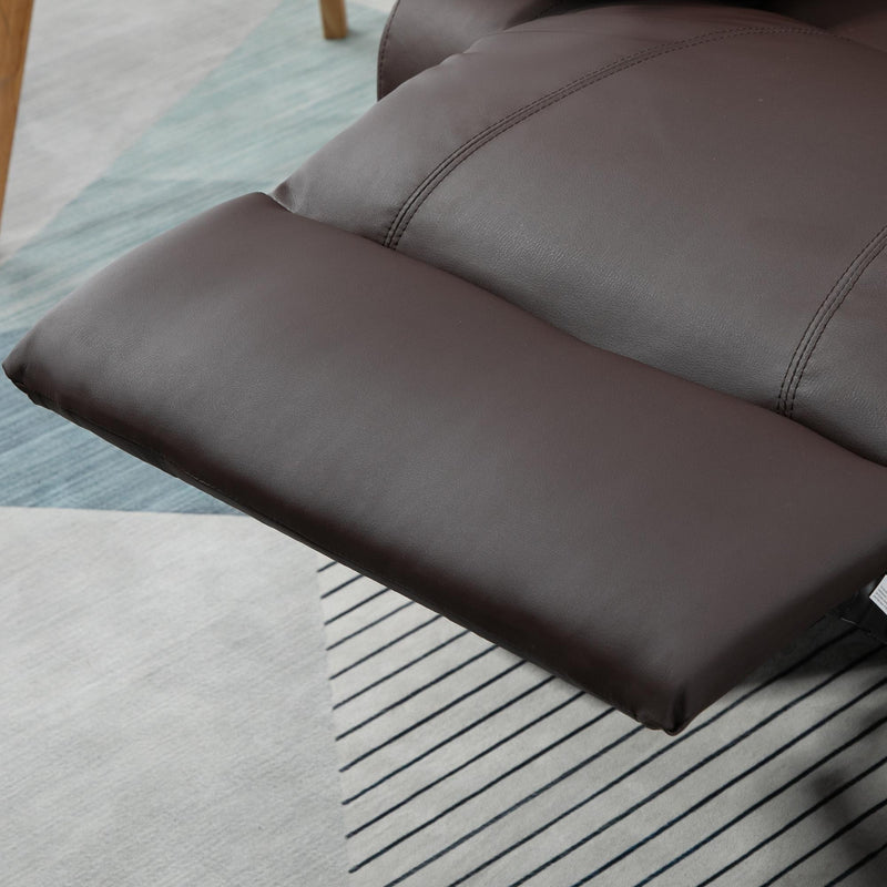 Poltrona Relax Reclinabile Manuale 100x89x100 cm in in Similpelle Marrone