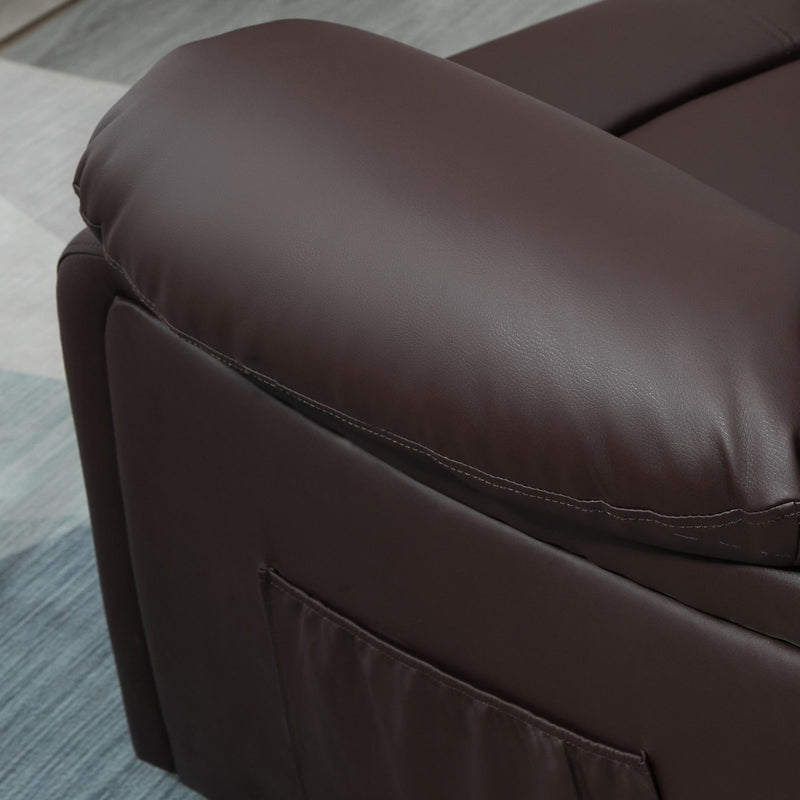 Poltrona Relax Reclinabile Manuale 100x89x100 cm in in Similpelle Marrone