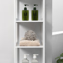 Mobile Scaffale Bagno 5 Ripiani 30x30x140 cm in MDF Bianco