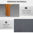 Lettino Prendisole da Giardino 180x56x72 cm in Legno e Texteline Nero