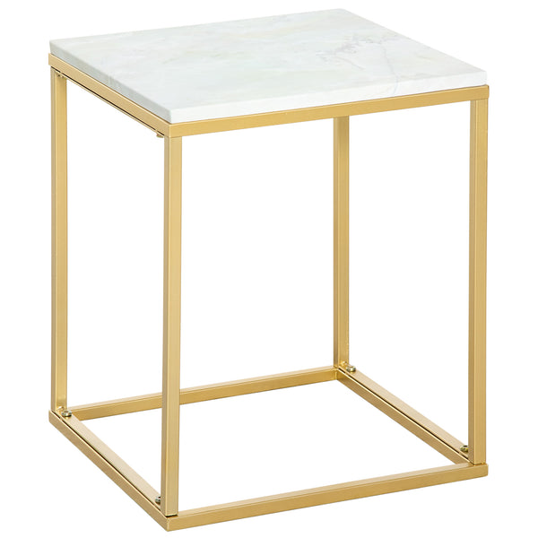 Couchtisch 40x40x50 cm aus goldfarbenem Metall prezzo