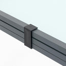 Tavolo Allungabile da Giardino 270x90x73 cm in in Alluminio con Piano in Vetro