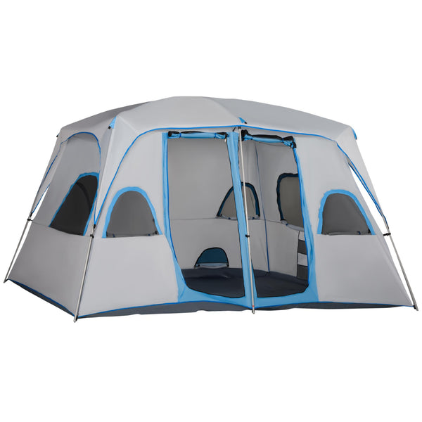 acquista 4-8 Personen Campingzelt 4 x 2,75 x 2,1 m aus grauem Taftstoff