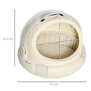 Trasportino Cuccia per Gatti Ø41x35,2 cm con Peluche Interno Beige