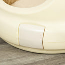 Trasportino Cuccia per Gatti Ø41x35,2 cm con Peluche Interno Beige