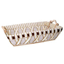 Cesta in Vimini bianco rettangolare cm 53x38xh13