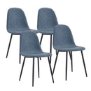 Set 4 Sedie 43x42x86 cm in Similpelle Bella Blu