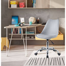 Sedia da Ufficio Operativa in Polipropilene e Similpelle Grigia