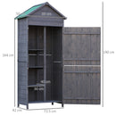 Casetta Box da Giardino 89x50x190 cm in Legno Grigio