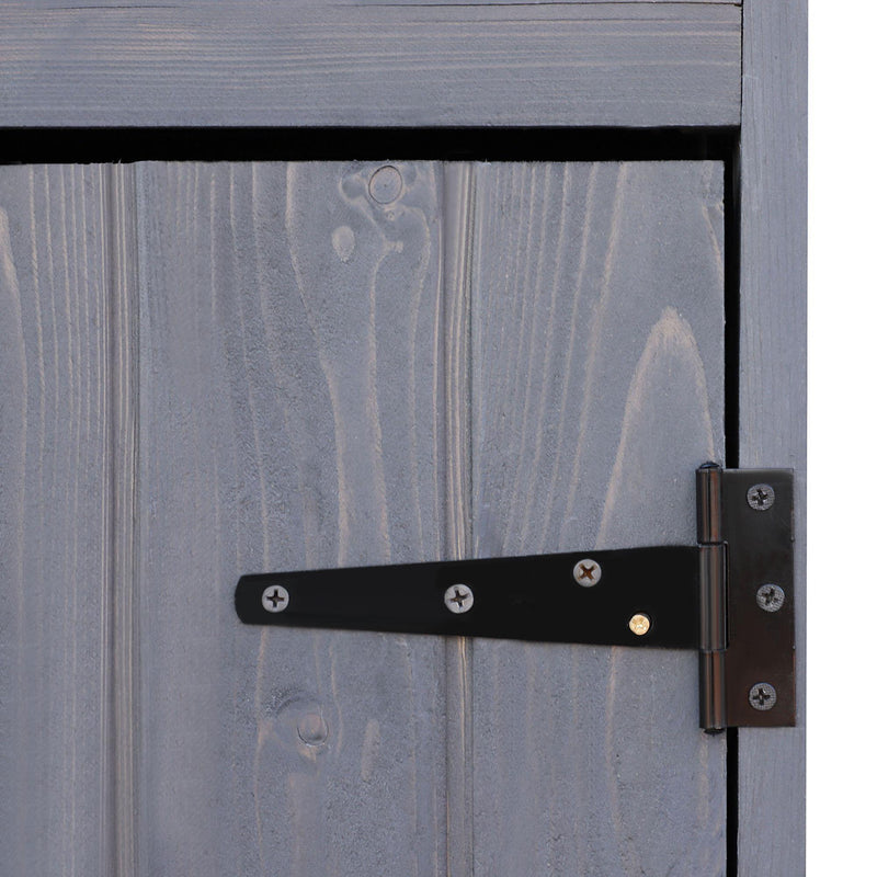 Casetta Box da Giardino 89x50x190 cm in Legno Grigio