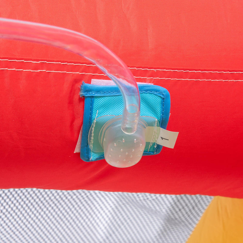 Castello Giostra Gonfiabile 390x300x197 cm con Scivolo Trampolino e Piscina Multicolore