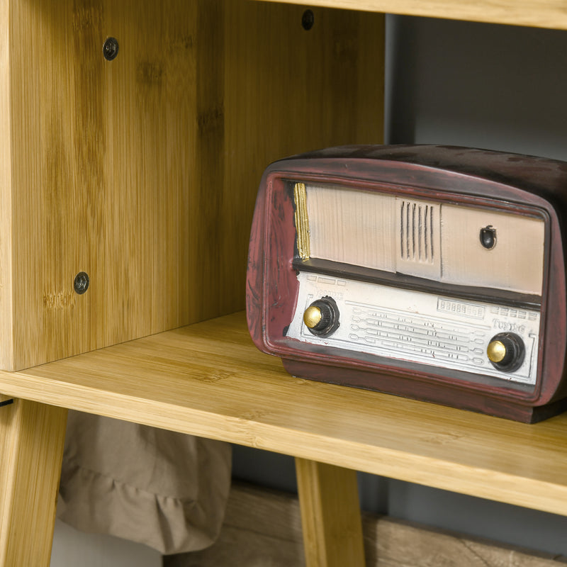 Comodino con Ripiano 43x32,5x42 cm in Bambù Naturale