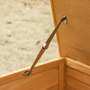 Conigliera da Esterno 141x49x86 cm in Abete e Acciaio Arancione