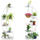 Set 2 Fioriere 5 Ripiani 53x33x154 cm in Metallo Bianco