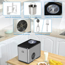 Gelatiera 1,5 Litri 38,4x24x32 cm in Acciaio Argento e Nero