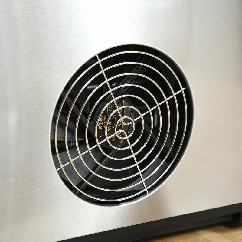 Gelatiera 1,5 Litri 38,4x24x32 cm in Acciaio Argento e Nero