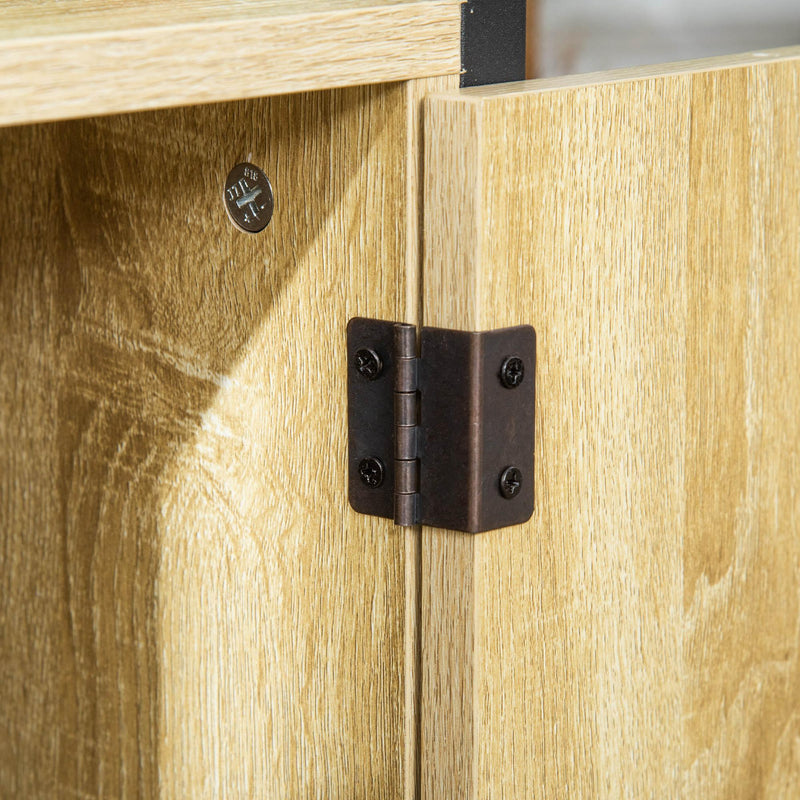 Mobile Lettiera per Gatti 82,3x51x54 cm in Legno Truciolato e Acciaio