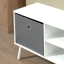 Mobile TV 2 Ante 2 Ripiani 110x29x46,5 cm in MDF Bianco e Grigio