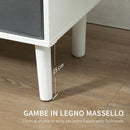 Mobile TV 2 Ante 2 Ripiani 110x29x46,5 cm in MDF Bianco e Grigio