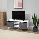 Mobile TV 2 Ante 2 Ripiani 110x29x46,5 cm in MDF Bianco e Grigio