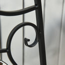 Set Tavolo e 2 Sedie Pieghevoli da Giardino  con Mosaico in Metallo Nero