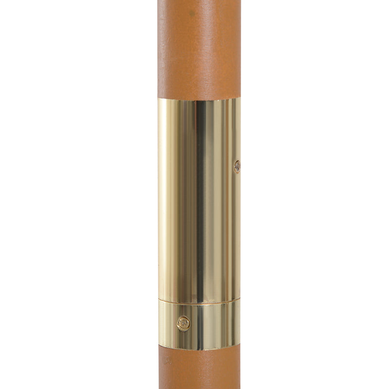 Ombrellone da Giardino 2x3 m Palo Ø38 mm Rettangolare in Legno e Poliestere Nero