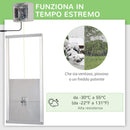 Porta Automatica per Pollaio 6V 30x30 cm con Timer e Sensore di Luce in Alluminio e ABS Argento