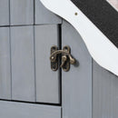 Casetta Box da Giardino 84x54x179 cm in Legno Grigio