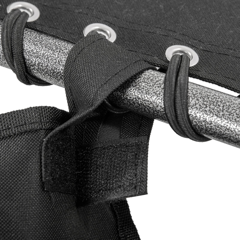 Lettino Prendisole Pieghevole da Giardino 188x57x30 cm in Acciaio e Tessuto Oxford Nero