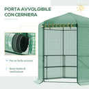 Serra da Giardino 3 Ripiani 225x194x215 cm in Acciaio e Polietilene Verde