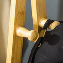 Appendiabiti per Ingresso 2 Scaffali 4 Ganci 100x42x155 cm in Bambù Naturale