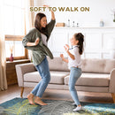 Tappeto Moderno per Interni 200x140 cm in Poliestere Effetto Vellutato Piume