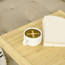 Tavolino Multiuso per Divano e Letto 39x35,5x59 cm con Ruote in Bambù Naturale