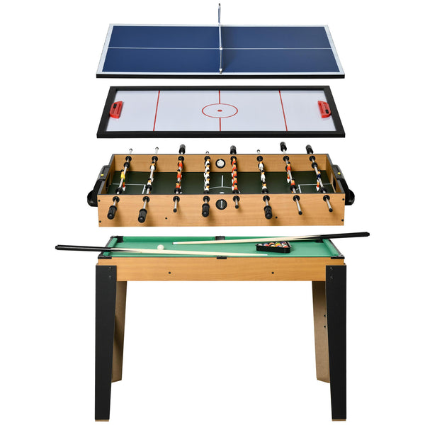 4 in 1 Multispieltisch 107x61x84,5 cm Tischfußball Billard Tischtennis und Hockey prezzo