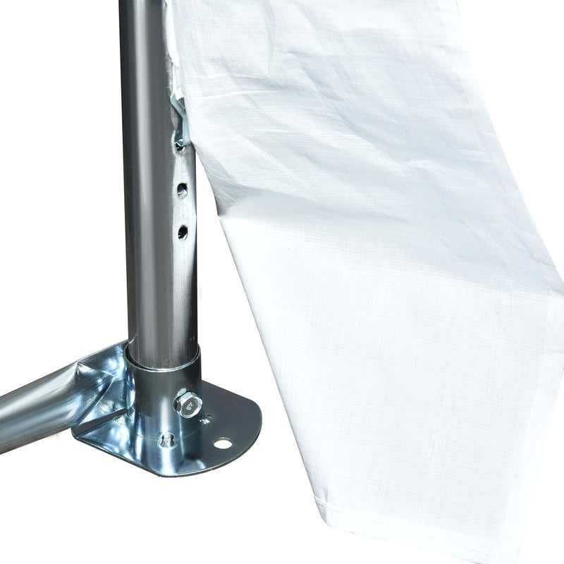 Tendostruttura con Pareti Removibili 12x6x3,2m in Acciaio e Polietilene Bianco