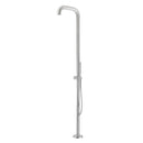 Doccia da Giardino 230x18x42 cm con Miscelatore e Doccetta Sined Sassari Inox satinato