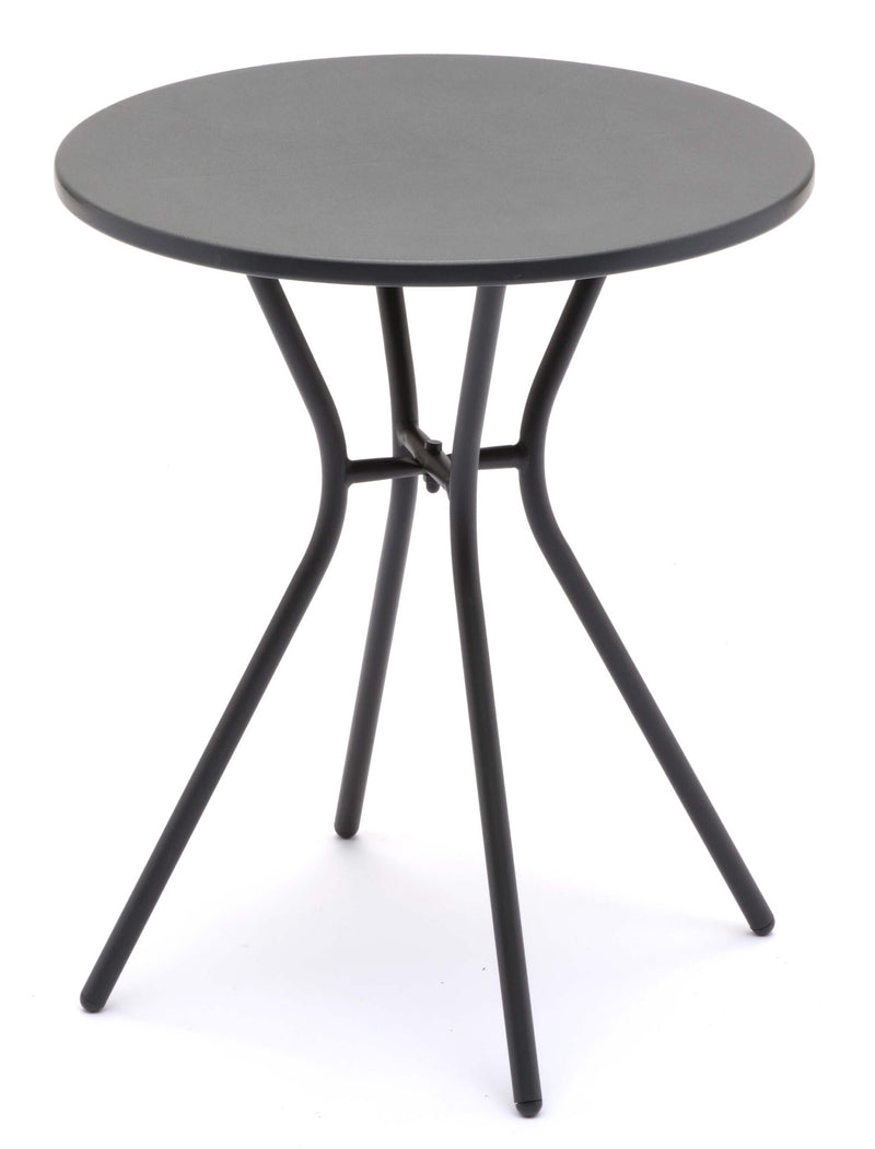 Tavolino da Giardino Ø60x70 cm in Ferro Taddei Taby Grigio Scuro