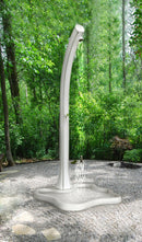 Piatto Doccia da Esterno Giardino in Polietilene HD Arkema Lake Bianco