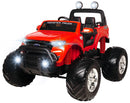 Macchina Elettrica per Bambini 2 posti Fuoristrada 24V con Licenza Ford Monster Truck 4x4 Rossa