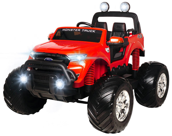Elektroauto für Kinder 2 Sitze Offroad 24V Ford Monster Truck 4x4 Rot sconto