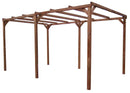 Pergola da Giardino 296x492x239 cm in Legno Picea Massello Termo Trattato