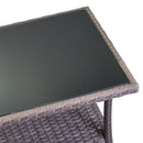 Set Salotto da Giardino Divano 2 Poltrone e Tavolino in Polyrattan Durango Marrone