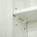 Armadietto a Specchio per Bagno con Ripiani Regolabili 3 Porte e Mensola 90x15x75 cm Bianco