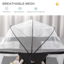 Culla da Campeggio Pieghevole 59x55x67/69 cm con Zanzariera Nero