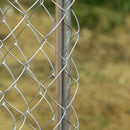 Recinto per Animali Domestici 400x400x182 cm in Acciaio Argento