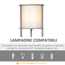 Lampada da Terra 3 Ripiani 35x35x154 cm E27 in Legno e PVC