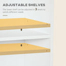 Libreria 4 Cassetti 3 Ripiani 76x30x173 cm in MDF e Truciolato Bianco e Grigio