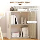 Mobile Multiuso 2 Ante 62x40x77 cm in MDF Bianco e Legno